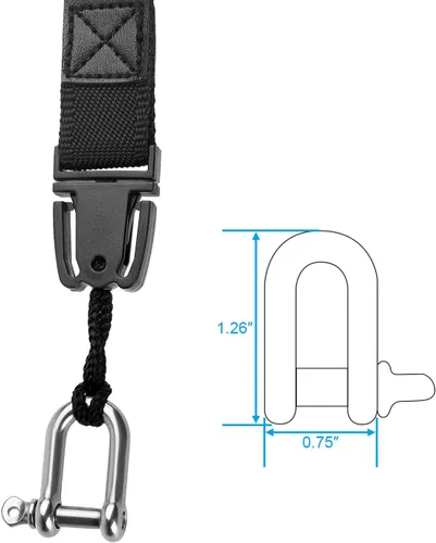 Vista 7 de Correa de cuello para adaptador de montaje GoPro Cordón desmontable con grillete de acero inoxidable