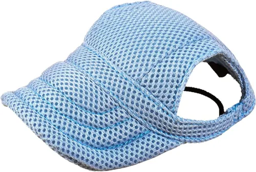 Vista 27 de Sombrero deportivo para perros, sombrero de lona para mascotas, sombrero de tela Oxford de béisbol deportivo con agujeros para las orejas