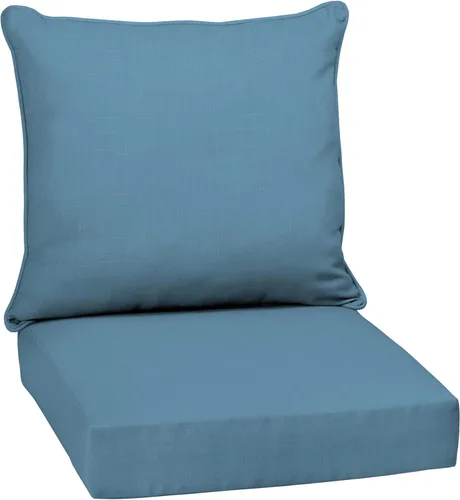 Vista 15 de Arden - Juego de cojines de asiento profundo para exteriores, 22x24, aguamarina