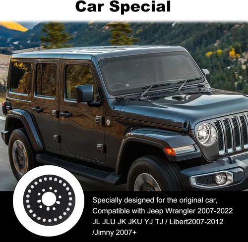 Vista 5 de JWWY Lámpara de luz de freno de repuesto compatible con Jeep Wrangler JL JLU JK JKU TJ 4XE 1997-2024+ accesorios exteriores, anillo de luz de freno