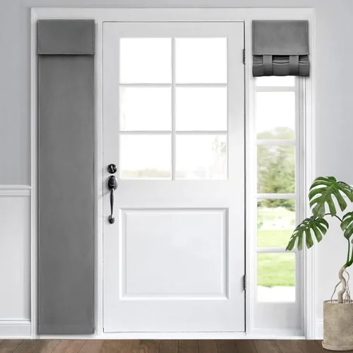 Vista 96 de HOMEIDEAS Cortinas Opacas para Aula para Puerta Principal, Cubierta de Ventana de Puerta de Aula, Persianas de Privacidad con Aislamiento Térmico
