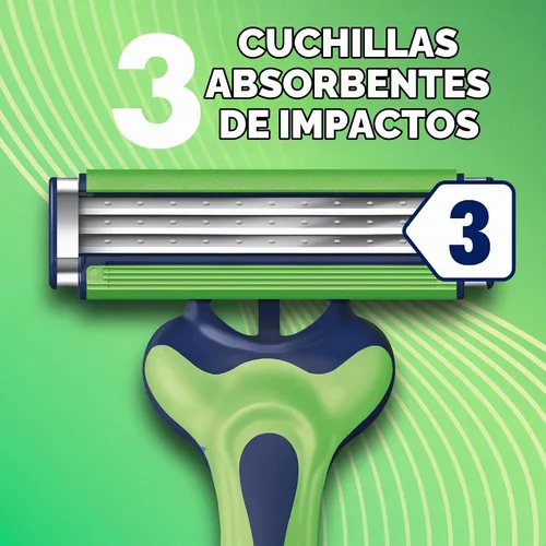 Vista 3 de Gillette Sensor3 Sensitive - Maquinilla de afeitar desechable para hombre, 4 maquinillas de afeitar