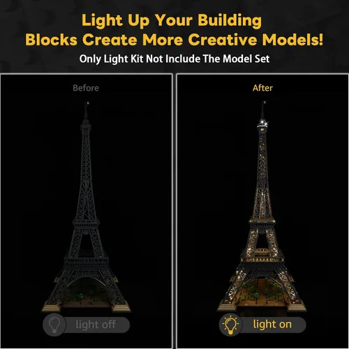 Vista 4 de Kyglaring - Kit de luz LED compatible con bloques de construcción Lego 10307, accesorios de iluminación mejorados para el juego de modelos 10307