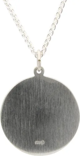 Vista 3 de Collar con medalla de St ChristopherMedallón de plata esterlina 925 y cadenaGrabado personalizadoCaja de regalo.