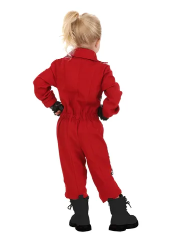 Vista 2 de Disfraz de Enterizo de Corredora Roja para Niñas Pequeñas Multicolor