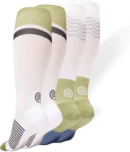 Vista 11 de Gripjoy Compression Socks with Grips, 15-20mmHg, Support & Stability for Circulation, Travel, Pregnancy, Nurses negro (2 pares)