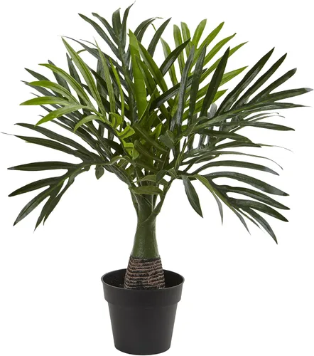 Vista 2 de Nearly Natural plantas de seda de areca, fuente, plátano - Juego de 3