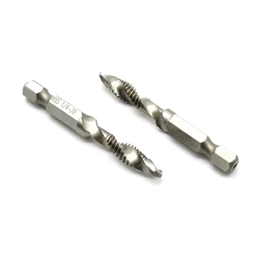 Vista 2 de TMAX Broca combinada de 2 piezas 1/4-20 y grifo multiuso desbarbado avellanador hexagonal