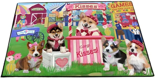 Vista 29 de Doggie of the Day Corgi Dogs Floor Mat - 4th of July Independence Day - Best Dog Doormat - Protector Decor - Unique Portrait Art - Premium Quality