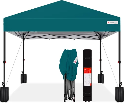 Vista 60 de Best Choice Products Carpa Toldo Desplegable de 10x10 pies para Instalación de 1 Persona, Refugio Portátil Instantáneo con Botón de 1 Toque