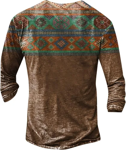 Vista 2 de Camisas para hombre, cuello en V, camiseta Henley con bloques de color, retazos, táctica, con botones, camisetas deportivas casuales para la playa