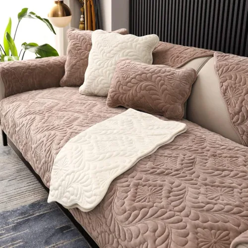 Vista 2 de LUBOSE Fundas de sofá de terciopelo, protectores de funda de sofá lavables, fundas de sofá de felpa, protectores de sofá, toallas de sofá, mantas