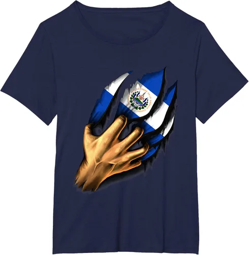 Vista 18 de El salvador bandera camisa salvadoreña en mi