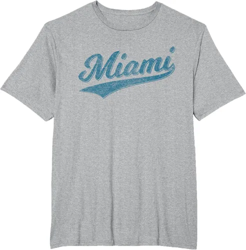 Vista 24 de Camiseta de estilo vintage de Miami Florida VARSITY SCRIPT Sports, gris, S