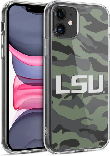 Vista 192 de Head Case Designs Funda de gel suave con licencia oficial de la Universidad Estatal de Louisiana LSU Camou compatible con Apple iPhone 7 Plus/iPhone