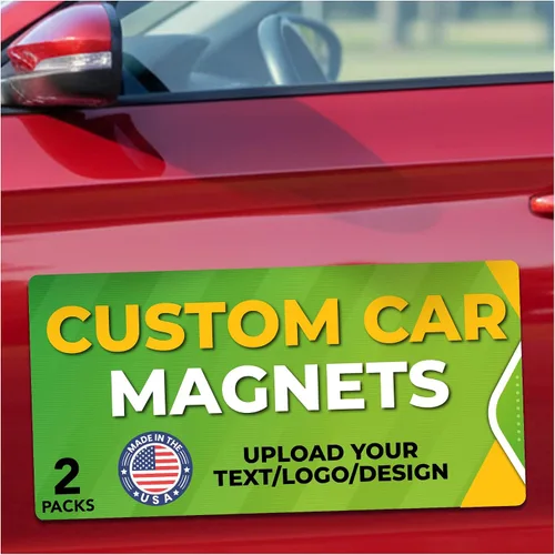 Vista 10 de Imán personalizado para automóvil de 12" x 18" 30 mil - Paquete de 2 imanes de negocios para vehículos y camiones - Letrero magnético personalizado