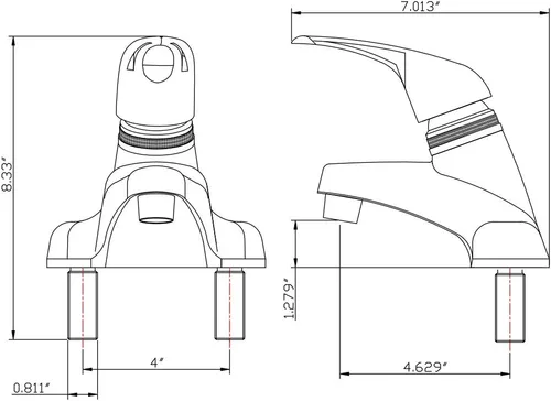 Vista 8 de Grifo de lavabo RV de una palanca Dura Faucet: grifo para baño RV para casas rodantes modernas de distintos tipos, Níquel satín cepillado