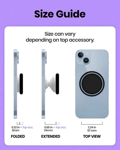 Vista 8 de OnTheGrip Compatible con Magsafe Soporte de Teléfono Móvil Magnético Diseño Auténtico Translúcido Plegable para Smartphone Tablet Accesorio