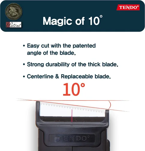 Vista 2 de TENDO Dispensador de cinta de envío resistente, pistola de cinta de embalaje de 2 pulgadas con hoja de cromo inclinada patentada de 10°, hoja Negro