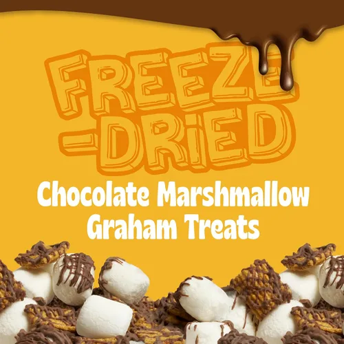 Vista 6 de Caramelos liofilizados S'mores con malvavisco de chocolate y galleta Graham, Crazy Candy S'more Crunchers - Caramelos crujientes con sabor a fogata