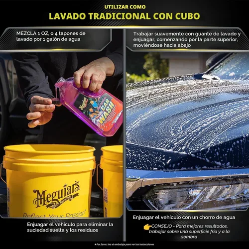 Vista 4 de Líquido para el lavado del auto Meguiar's G10401 Deep Crystal, de 128 oz., Lavado de automóviles