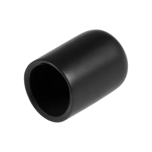 Vista 11 de uxcell 80 tapas de goma de 0.551 in de vinilo de identificación redonda tapa tapa de rosca de tornillo protectores negro