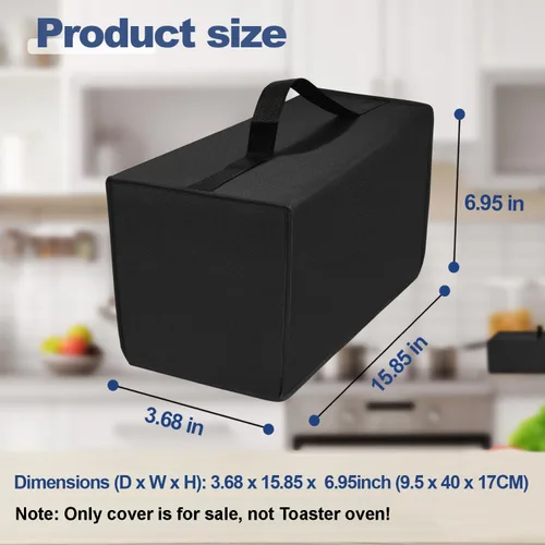 Vista 4 de Funda para Tostadora Bella de 2 Rebanadas Delgada, Funda para Tostadora de 2 Rebanadas, Impermeable Resistente al Calor A Prueba de Polvo Funda