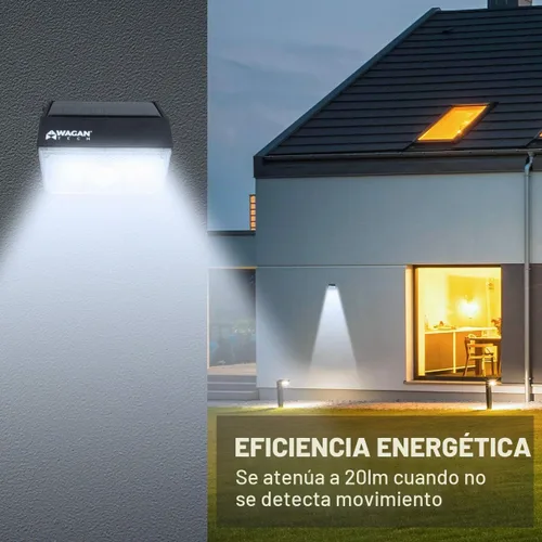 Vista 6 de Wagan EL8570 - Luz solar de pared LED para exteriores, 1000 lúmenes, luz detectada por movimiento