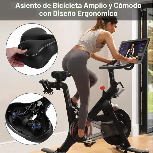 Vista 2 de DAWAY C30 Asiento de Bicicleta Cómodo de Gran Tamaño - Compatible con Peloton, Ejercicio, Bicicletas de Montaña o Carretera, Reemplazo de Sillín