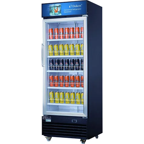 Vista 4 de Dukers Appliance USA Refrigerador Merchandiser, Negro/Transparente