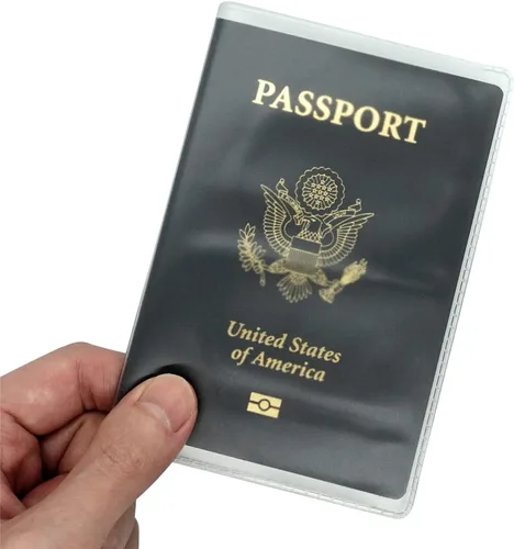 Vista 4 de Cubiertas de plástico para pasaporte, Escarchado, Cartera de viaje