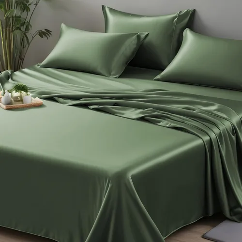 Vista 16 de LINENWALAS Sábana plana Full solamente - Sábana de cama de rayón derivado de seda de bambú, sábana premium transpirable refrescante, sábana superior