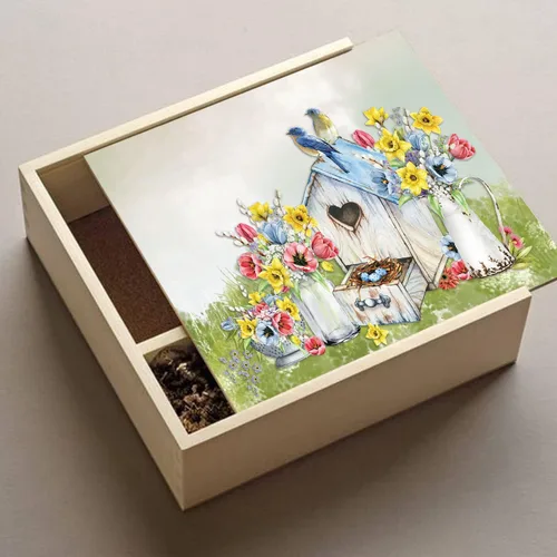 Vista 2 de CrafTreat Papel de decoupage – 8 piezas de tamaño A4 (8.3 x 11.7 pulgadas) flores de jardín diseñadas suministros de manualidades para adultos