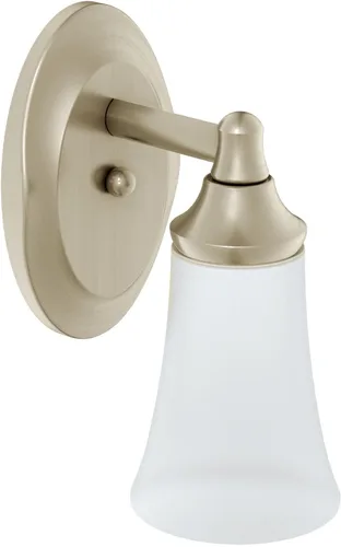 Vista 2 de Moen YB2861ORB Eva - Accesorio de tocador de baño de doble montaje con 1 luz con vidrio esmerilado, bronce aceitado