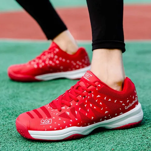 Vista 6 de Jakcuz Zapatos de tenis de bádminton para hombres y mujeres, zapatos de raqueta, tenis de voleibol para entrenamiento de cancha en interiores
