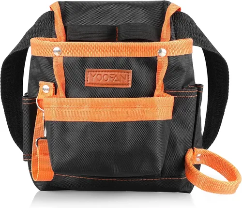 Vista 3 de YOOFAN Bolsa de herramientas - Cinturón de herramientas para electricista, carpintero, técnico de construcción, jardinería, accesorios de trabajo