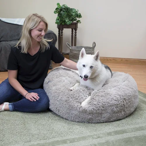 Vista 2 de SPORT PET Cama impermeable de lujo para mascotas, manta de forro polar suave para mascotas, fundas de repuesto, lavable a máquina