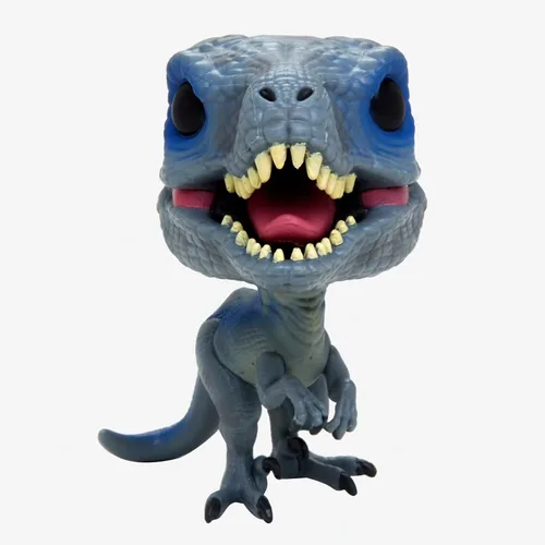 Vista 3 de Funko POP Jurassic World Fallen Kingdom - Figura de vinilo azul [Velociraptor] Pop (incluye funda protectora compatible con caja Pop Box)
