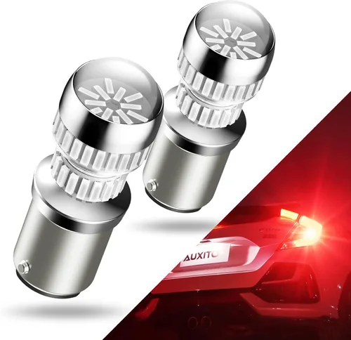 Vista 19 de Auxito Focos LED 3157 mejorados, rojo, 500% más brillantes, 3056, 3156, 3057, 4157, chip 102-SMD, proyector para luces de freno, freno trasero, Rojo