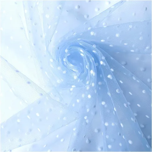 Vista 16 de ECYC Ltd 17.7 x 61 pulgadas, tela de tul de lunares blancos, tela de tul de malla de tul transparente para coser, faldas tutú, velo de novia