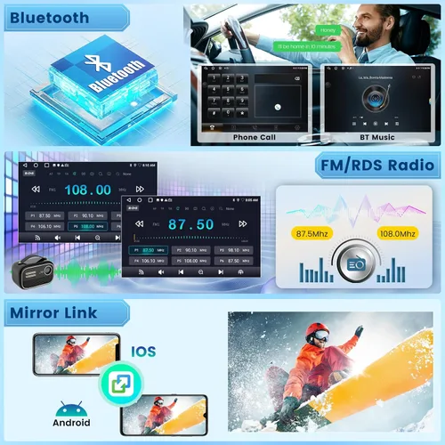 Vista 7 de [2+64G] NHOPEEW - Radio de coche para Ford F150 F 150 F-150 2009-2012, pantalla táctil de 9 pulgadas, Android Car Stereo, Carplay inalámbrico
