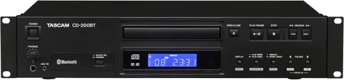 Vista 3 de Tascam Reproductor de CD profesional para montaje en rack CD-200BT con Bluetooth inalámbrico