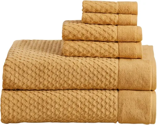 Vista 65 de Great Bay Home - Toallas de mano 100% algodón blanco, 6 toallas de baño suaves para manos, altamente absorbentes y de secado rápido, colección 01