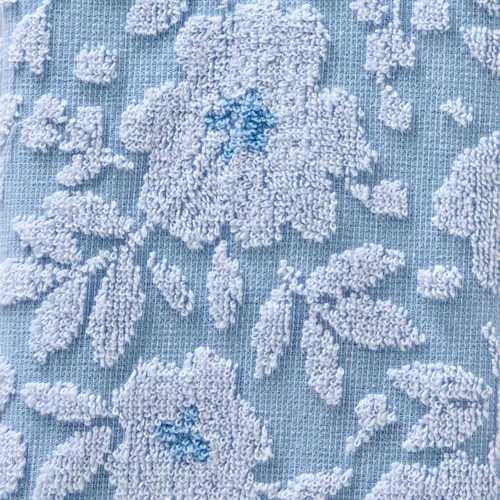 Vista 6 de SKL Home - Juego de toallas de mano jacquard floral, azul cielo, 2