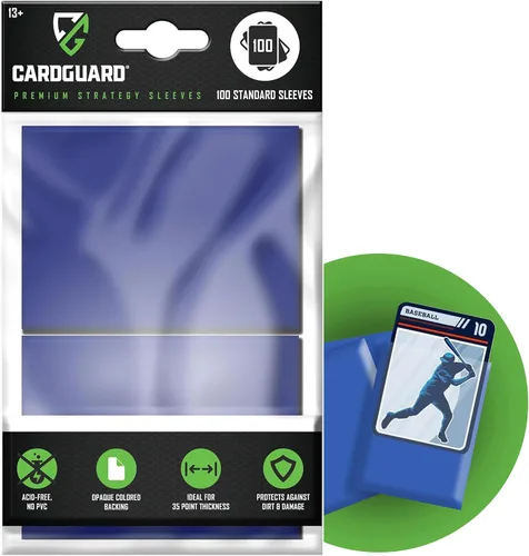 Vista 11 de CardGuard Fundas transparentes de alta calidad, 100 unidades, tamaño estándar para Pokémon, tarjetas deportivas, béisbol, fútbol y tarjetas Rojo