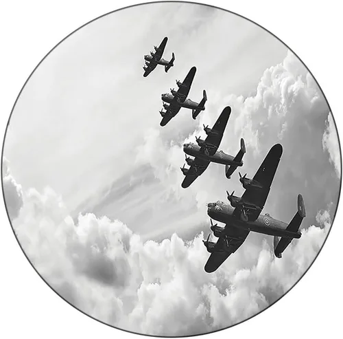 Vista 17 de Mantel redondo pequeño, mantel de poliéster lavable para decoración de avión, para la Segunda Guerra Mundial, bombardero pesado, apto para mesas