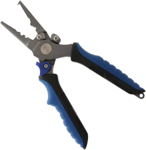 Vista 3 de Mustad Cortador de trenza inoxidable de 7.5 pulgadas Alicates de agua salada multiherramienta de titanio