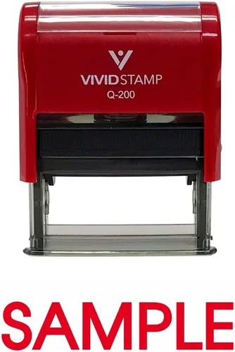 Vista 14 de SAMPLE - Sello de goma autoentintado (tinta negra), tamaño mediano
