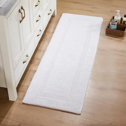 Vista 145 de Better Trends - Juego de 2 alfombras de baño 100% algodón, extra suaves, con borlas, de 17" x 24", alfombra de baño superabsorbente y reversible