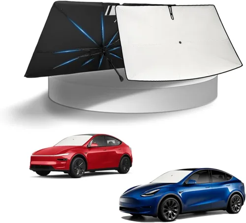 Vista 327 de KUST - Parasol plegable para parabrisas para BMW X1 E84, accesorios 2011 2012 2013 2014 2015, protector de visera de sol ajustable que bloquea